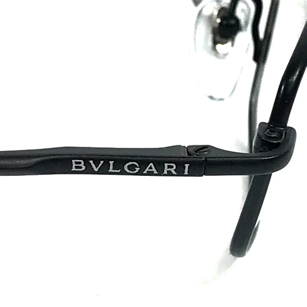 Bvlgari Eyeglasses Frames 191-T 411 Titanium Black Rectangle Full Rim 53-17-135